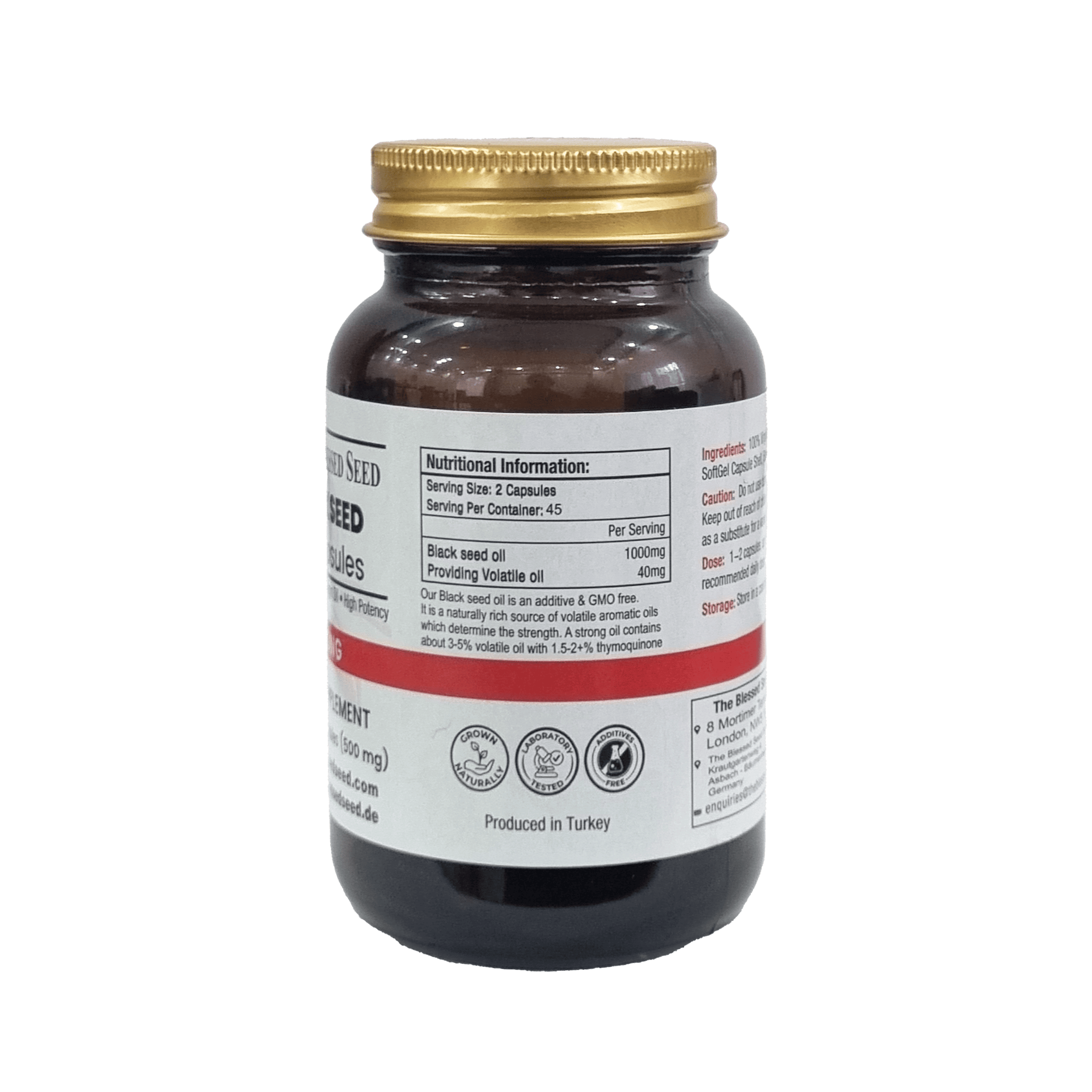 STRONG Black Seed Oil Capsules - 90 x 500mg - Image 2