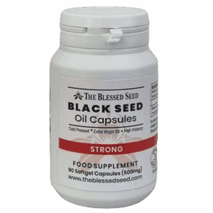 STRONG Black Seed Oil Capsules – 90 x 500mg (made with organic strong oil)